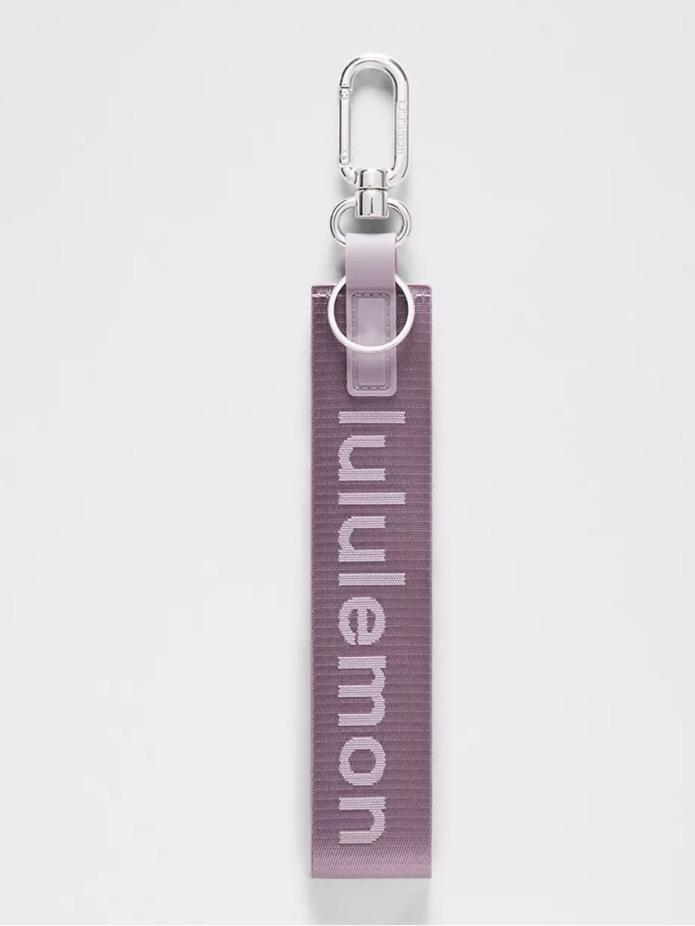 LULULEMON NEVER LOST KEYCHAIN TAUPER SILVER